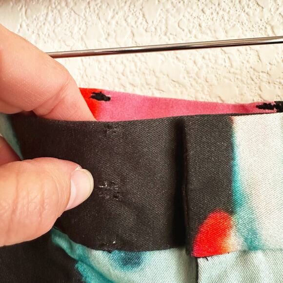 The Kit Womens Wide Leg Leigh Trouser Pants Size 6 Pleated Front Baggy Abstract - Picture 6 of 12